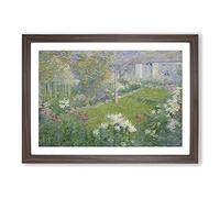 Baptistes Garden by Theodore Earl Butler Framed Print | A2 Walnut Framed Wall Art | Ready to Hang | Modern Floral Picture | Living Room Bedroom Lounge Office
