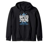 Baptized 2026 Baptism Christian Jesus Christ God Church Zip Hoodie