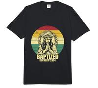 Baptized in Christ 2024 Retro Sunset Comfort Colors Adult Heavyweight T-Shirt