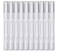 BAQI 10 Pieces 3ML Transparent Nail Twist Pens, Empty Nail Cuticle Oil Pen with Brush Tip, Cosmetic Container Applicators Eyelash Growth Liquid Tube