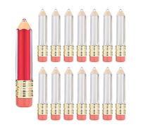 BAQI 15 Pieces Pencil Shaped Empty Lip Gloss Tubes, 5ML Mini Lip Glaze Tube, Clear Lip Balm Bottle, Refillable Lip Oil Bottles, Lipstick Sample Container, DIY Cosmetics Containers for Women Girls