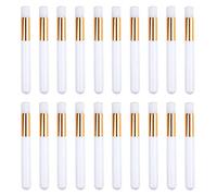 BAQI 20 Pieces Lash Shampoo Brushes Peel Off Blackhead Remover Tool Cosmetic Nose Cleanser Brushes Extension Eyelash Noses Pore Deep Makeup Cleaner Tools for Women Girls Facial Cleaning, White