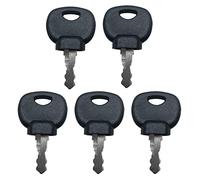 BAQI 5 Pieces Silver Rotary Ignition Keys (14607) for JCB, BOMAG, Manitou, Volvo Konpakt-Bagger and more
