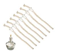 BAQI 7Pcs Oil Lamps Wicks with Ceramic Holders, Heat Resistant Cotton Replacement Wick for Alcohol Lamp Kerosene Oil Lantern Candle Wine Bottle Garden Torch Burner