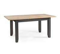 baqia extending wooden dining table in dark grey