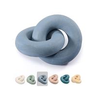 baqor Wood Knot Decor Chain Link - Coffee Table Shelf Office Entryway Decorative Object Wooden Knot Sculpture Rustic Accents Modern Boho Celtic Home Living Room Farmhouse