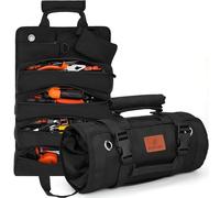 BAQRAXIA Tool Bag, Roll Up Small Tools Box Storage, Tool Gifts for Men Dad Husband Boyfriend Grandpa, Presents for Fathers Day Birthday,Heavy Duty Tool Organizer with 2 Detachable Tool Pouch