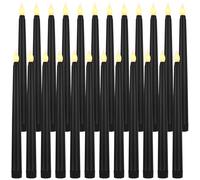 Baquler 24 Pcs 9.7 Inch Black LED Flameless Taper Candles Bulk