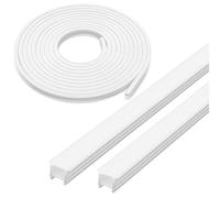 Baquler Flexible Silicone LED Channel 65.6ft/20m White 10x10mm DIY Waterproof Neon Rope Strip Light Tube for 6mm LED Strip Lights for Indoor Outdoor Living Room Kitchen Wall Decor Customizable