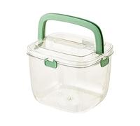 Bar Accessories Ice Bucket with Seal Lid, Handle and Clip, Plastic Tote Beverage Outdoor Dinner Insulated for Parties(Green)