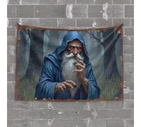 Bar Accessories Man Cave Enigmatic Wizard in The Misty Forest Tapestry Stuff for Your Room Bedroom Decor Aesthetic(75X100CM)