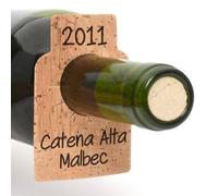 Bar Amigos Cork Wine Bottle Shaped Tags - Pack Of 24, Slip On Bottle