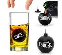 Bar Amigos Novelty Drink Bomb Shots and Cocktail Menu Recipe Ideas Cards, Black, Set of 4, 25 ml - Add to Shot Glasses Ideal for Jagermaister Red Bull Parties