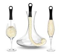 Bar Amigos Set of 3 - Decanter & Glassware Cleaning Brushes Glass For Cleaning Wine Champagne Glasses Babies Bottles Beer Steins Neck Goblets Reusable Water Sports Bottles Stainless Steel Bottles