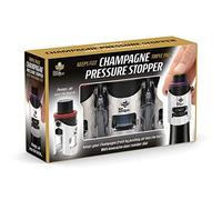 Bar Amigos Triple Value Pack of 3 Champagne Pressure Stopper Set Saver Pump Sealer Preserver with Champagne Bottle Stopper Patented Technology Keep Sparkling Wine Fresh for 7 Days Plus