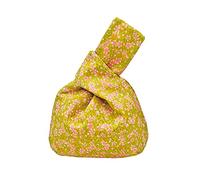 BAR AUTOTECH Stylish Cotton Japanese Pattern Wrist Bag Sleeve Knot Pouch Portable Canvas Tote Purse for Female, Women, Cherry Blossom 2, Cotton