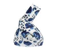 BAR AUTOTECH Stylish Cotton Japanese Pattern Wrist Bag Sleeve Knot Pouch Portable Canvas Tote Purse for Female, Women, Blue Rose, Water-Resistant Fabric
