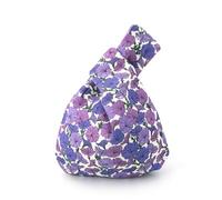 BAR AUTOTECH Stylish Cotton Japanese Pattern Wrist Bag Sleeve Knot Pouch Portable Canvas Tote Purse for Female, Women, Lavender Morning Glory, Canvas