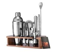 Bar Bartender Tool Kit Measures 16 Pieces Cocktail Making Set with Stand Shaker Bartender Kit Bar Tools Cocktail Muddler