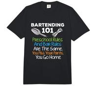 Bar Bartending 101 Preschool Rules Bar Rules Quote Bartender Comfort Colors Adult Heavyweight T-Shirt