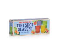 Bar Bespoke Coloured Tiki Shot Glasses 4 Pack