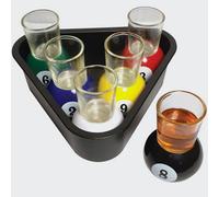 Bar Bespoke Pool Shots Set Of 6 With Tray