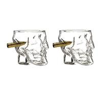 Bar Bespoke Skull Headshots Pack 2 Shot Shell Drinking Glasses
