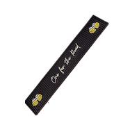 Bar Buddy Rubber Bar Mat Runner | 60cm x 10cm x 1cm | Premium Counter Top Spill Mat for Glassware | Home Bar Man Cave | Non-Slip black PVC | Beer and Cocktail drinks | One For The Road