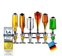 Bar Butler for Spirits Bottle Holder for Drinks 2cl Doser Drink Dispenser Bar Bottle Holder Portioning Drinks Drink Portioner (6-Bottle Holder Wall-Mounted)