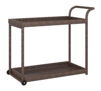 Bar Cart Poly Rattan Patio Storage Trolley Kitchen Cart Multi Colours vidaXL