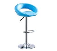 Bar Chair Swivel Bar Stool Modern PU Barstools Kitchen Counter Adjustable Height Bar Chair Breakfast Chair Office Beauty Stool Kitchen Counter Barstool(Blue)