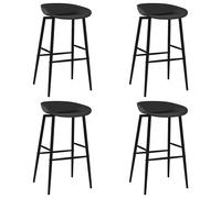 Vidaxl Bar Chairs 4 Pcs Black 48 X 46 X 85 Cm