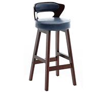 Bar Chairs Bar Stools, PU Leather Upholstered Counter Height Bar Stool, Kitchen Island Bar Pub Coffee Home Dinning Vintage Bar Chairs (Blue,60cm/23.6in)