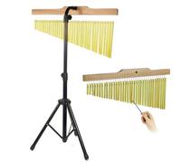 Bar Chimes 36 Tone, Percussion Wind Chime with Adjustable Stand 72-115 cm Aluminium Chimes with Wooden Bar and Knocker for School Band Study and Meditation