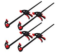 Bar Clamps Set 4PCs, MAXPOWER 24”/600mm Quick Grip Ratchet F Clamps, 31-1/2”/800mm Spreader Clamp, Quick Release and One-Handed Clamp Set for Woodworking and DIY Projects