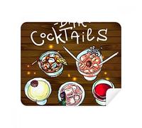 Bar Cocktails Beer Red Wine Phone Screen Cleaner Glasses Cleaning Cloth 2pcs Suede Fabric