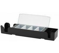 Bar Condiment Holder Dispenser Plastic Bar Centre Garnish Sauce 4 x 1Pint
