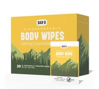Bar-D Mountain Gear Bar-D Face and Body Cleansing Wipes for Men and Women, Biodegradable, Individually Wrapped, Chamomile Fragrance, 30 x 30 cm, Pack D