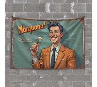 Bar Decor for Home Marquana: A Bright Smile with A Daisy Tapestry Things for Boys Room Bar Accessories Man Cave(75X100CM)