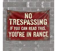 Bar Decor for Home Red Warning Sign: No Trespassing If You Can Read This. Tapestry Decore for Room Bedroom Door Decor(100X150CM)