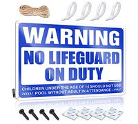 Bar Decor For Home Warning No Lifeguard On Duty Sign Door Signs For Bedroom Metal Signs Decor(30X40CM)