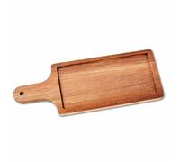bar@drinkstuff Acacia Wood Serving Board 31.5 x 12.5cm - Wooden Paddle Serving Board for Tapas, Cheese & Burgers - Rustic Restaurant Presentation Board - Board Only No Slate Insert