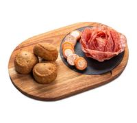 bar@drinkstuff Acacia Wood Serving Board 31 x 21cm - Set of 6 - Serving Platter, Food Board, Burger Board