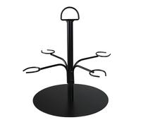 bar@drinkstuff Black Cocktail Tree Stand - 4 Glass Cocktail Display Stand for Cocktails, Champagne & Gin, Drinks Serving Tree