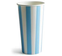 bar@drinkstuff Blue Striped Milkshake Paper Cups 16oz / 450ml, Sleeve of 50
