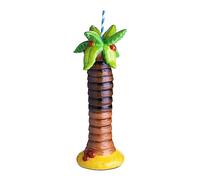 bar@drinkstuff Ceramic Palm Tree Tiki Mug 22oz / 630ml, Single, Brown/Green