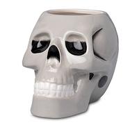 bar@drinkstuff Ceramic Skull Tiki Mug 895ml / 31oz - Large Skull Cocktail Mug for Rum, Tiki Drinks & Punch - Halloween, Day of the Dead & Home Bar Drinkware