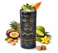 bar@drinkstuff Ceramic Zombie Tiki Mug 16oz (475ml) - Hawaiian Cocktail Mug for Tiki Drinks, Party Bar Glass