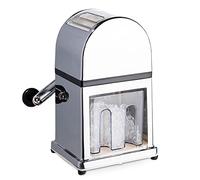 bar@drinkstuff Chrome Ice Crusher Manual Ice Crusher with Ice Tray and Scoop, Ice Grinder, Ice Chopper