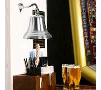 bar@drinkstuff Chrome Last Orders Bell Large 7inch / 180mm Large Chrome Bell - Ships Bell, Pub Bell, Wall Mountable Bell - Ideal for Pubs & Home Bars